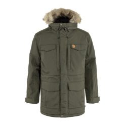 Kurtka ocieplana męska Fjallraven Nuuk Parka. Zielone kurtki Fjällräven, m, bez wzorów, bez kaptura. Za 1,889.00 zł.