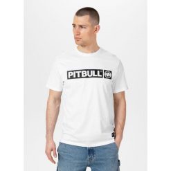 Koszulka męska Pitbull Hilltop. Białe t-shirty sportowe PITBULL, bez wzorów, z bawełny, bez ramiączek. Za 69.99 zł.