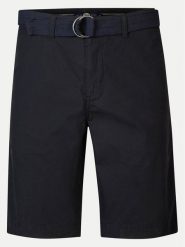 Petrol Industries Szorty materiałowe M-1040-SHO501 Czarny Slim Fit. Czarne szorty Petrol Industries, m, bez wzorów, z bawełny. Za 99.99 zł.