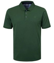 Męska Koszulka Polo - PAKO JEANS - Ciemnozielona. Zielone koszulki polo Pako Jeans, l, bez wzorów, z bawełny, bez kołnierzyka, bez ramiączek. Za 115.00 zł.