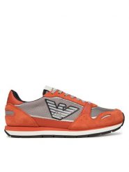Emporio Armani Sneakersy X4X537 XN730 U550 Czerwony. Czerwone buty sportowe casual Emporio Armani, bez wzorów, z materiału, bez zapięcia. Za 1,029.00 zł.