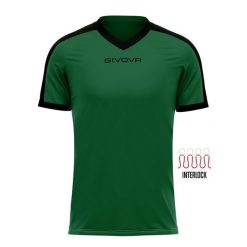 Koszulka piłkarska dla dorosłych Givova Revolution Interlock. Czarne t-shirty sportowe Givova, bez wzorów, bez ramiączek, do biegania. Za 52.75 zł.