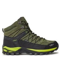 Trekkingi CMP. Brązowe botki sznurowane CMP, bez wzorów, bez obcasa, bez zapięcia. Za 499.99 zł.