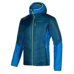 Kurtka puchowa La Sportiva Mythic Primaloft. Niebieskie kurtki La Sportiva, s, bez wzorów, z poliesteru, bez kaptura. Za 699.99 zł.