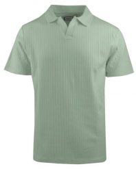 Dzianinowa Koszulka Polo - Dekolt Bez Guzików - Brave Soul - Bladozielona. Zielone koszulki polo Brave Soul, l, bez wzorów, z bawełny, bez kołnierzyka, bez ramiączek. Za 99.00 zł.