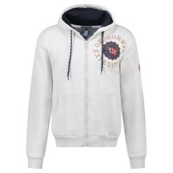 Bluza męska Geographical Norway GAKADO Blended Grey. Szare bluzy z kapturem Geographical Norway, na wiosnę, m, bez wzorów, z polaru. Za 149.00 zł.