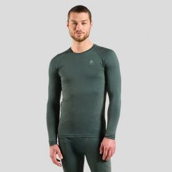 Bielizna termoaktywna z długim rękawem Odlo BL TOP crew neck l/s PERFORMANCE. Szara bielizna termoaktywna ODLO, na zimę, l, bez wzorów, z materiału, bez ramiączek, narciarskie. Za 369.99 zł.
