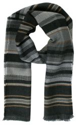 Szalik Przejściowy z Dziewiczą Wełną (Virgin Wool) - Fraas - Grafit z Popielem. Szare szaliki V. Fraas, bez wzorów, z materiału. Za 85.00 zł.