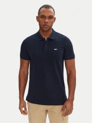 Tommy Jeans Polo DM0DM20676 Granatowy Slim Fit. Niebieskie koszulki polo Tommy Jeans, m, bez wzorów, z bawełny, bez kołnierzyka, bez ramiączek. Za 179.99 zł.