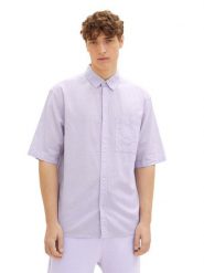 Tom Tailor Denim Koszula 1034920 Fioletowy Regular Fit. Fioletowe koszule TOM TAILOR DENIM, l, bez wzorów, z bawełny, bez kołnierzyka, bez ramiączek. Za 79.99 zł.