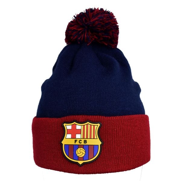 Czapka FC Barcelona beanie Junior- oficjalna licencjonowana. Niebieskie czapki zimowe FC Barcelona, bez wzorów. Za 93.90 zł.