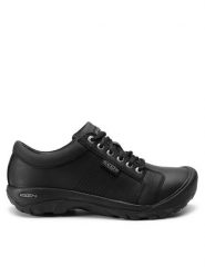 Keen Półbuty Austin 1002990 Czarny. Czarne eleganckie półbuty Keen, bez wzorów, ze skóry, bez obcasa, bez zapięcia. Za 389.99 zł.