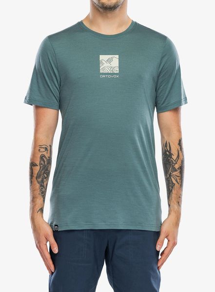 Koszulka merino Ortovox 120 Cool Tec Abstract TS. Zielone bielizna termoaktywna ORTOVOX, s, bez wzorów, z lyocellu, bez ramiączek, trekkingowe. Za 382.79 zł.