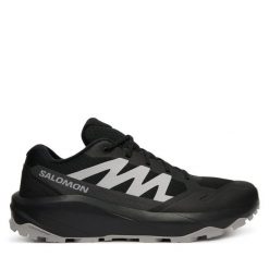 Trekkingi Salomon. Czarne buty trekkingowe Salomon, bez wzorów, bez zapięcia. Za 409.99 zł.
