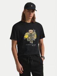 Polo Ralph Lauren T-Shirt 710854497043 Czarny Regular Fit. Czarne koszulki polo Polo Ralph Lauren, m, bez wzorów, z bawełny, bez kołnierzyka, bez ramiączek. Za 399.99 zł.