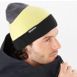 Czapka unisex zimowa Salomon Flatspin Reversible Deep Black. Czarne czapki zimowe Salomon, bez wzorów. Za 99.00 zł.