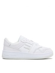 Tommy Jeans Sneakersy Basket Cupsole EM0EM01194 Biały. Białe buty sportowe casual Tommy Jeans, bez wzorów, z jeansu, bez zapięcia. Za 479.99 zł.