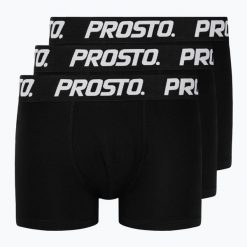 Bokserki męskie PROSTO Boxers 3. Czarne bokserki Prosto., m, bez wzorów. Za 119.99 zł.