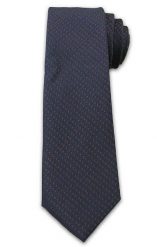 Męski Stylowy Krawat z Brązowym Rzucikiem - Chattier- 6,7cm - Granatowy. Niebieskie krawaty i muchy Chattier, bez wzorów, z tkaniny. Za 49.00 zł.