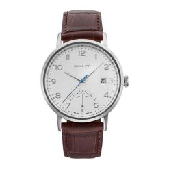 Zegarek "GT022001" w kolorze brązowo-srebrnym. Brązowe zegarki Hugo Boss, GANT. W wyprzedaży za 219.95 zł.