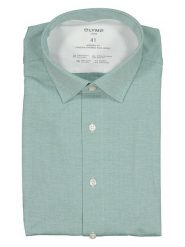 OLYMP Koszula "Luxor" - Modern fit - w kolorze zielonym rozmiar: 44. Zielone koszule Olymp, bez wzorów, z bawełny, bez kołnierzyka, bez ramiączek. Za 123.95 zł.