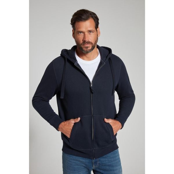 Męska Rozpinana bluza z kapturem dzianina dresowa do 8XL. Niebieskie bluzy JAY-PI, m, bez wzorów, z bawełny, z kapturem. W wyprzedaży za 279.99 zł.