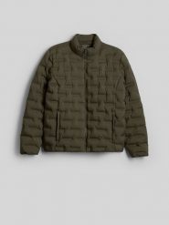 4F Kurtka z wypełnieniem syntetycznym męska - khaki M. Brązowe kurtki przeciwdeszczowe 4F, m, bez wzorów, z materiału, bez kaptura. Za 349.99 zł.