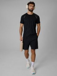 4F Spodenki do biegania szybkoschnące męskie - czarne S. Czarne szorty 4F, l, bez wzorów. Za 199.99 zł.