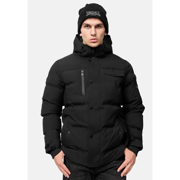 Kurtka puchowa o regularnym kroju Lonsdale Mallaig. Białe kurtki Lonsdale, na zimę, xl, z aplikacjami, z gumy, bez kaptura. Za 735.40 zł.