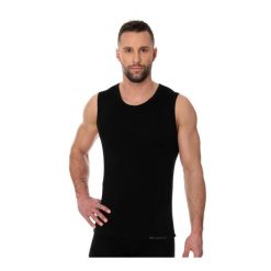 Bezrękawnik męski bawełniany Brubeck COMFORT COTTON. Czarne bezrękawniki Brubeck, m, bez wzorów, z bawełny, bez kołnierzyka, bez ramiączek. Za 54.99 zł.