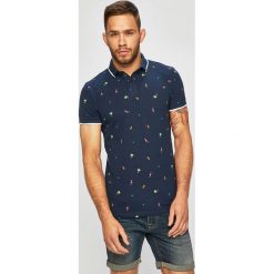 Tom Tailor Denim - Polo. Niebieskie koszulki polo sportowe TOM TAILOR DENIM, bez wzorów, z bawełny, bez kołnierzyka, bez ramiączek. Za 119.90 zł.