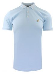 Oryginalna Koszulka Polo - Brave Soul - Błękitna. Niebieskie koszulki polo Brave Soul, l, bez wzorów, z bawełny, bez kołnierzyka, bez ramiączek. Za 75.00 zł.