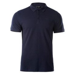 Koszulka polo męska Hi-Tec Romso - granatowa, Rozmiar L. Koszulki polo Hi-tec, l, bez wzorów, z bawełny, bez kołnierzyka, bez ramiączek. Za 54.99 zł.