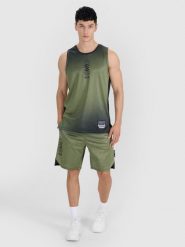 4F Spodenki do koszykówki szybkoschnące męskie - multikolor XXL. Krótkie spodenki sportowe 4F, l, w ażurowe wzory, z dzianiny. Za 149.99 zł.
