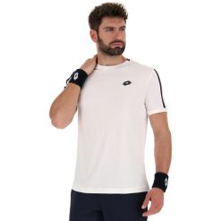 Koszulka sportowa męska Lotto Squadra Ii. Białe t-shirty sportowe Lotto, bez wzorów, bez ramiączek. Za 218.00 zł.
