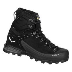 Buty trekkingowe męskie Salewa Ortles Ascent Mid Gtx. Czarne buty trekkingowe Salewa, bez wzorów, z materiału, bez zapięcia. Za 1,746.00 zł.