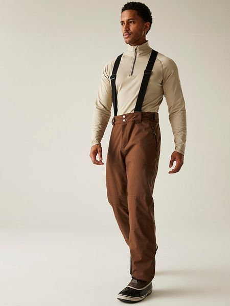 Dare 2b Spodnie narciarskie "Achieve II" w kolorze jasnobrązowym rozmiar: XL. Brązowe spodnie narciarskie i snowboardowe Dare 2B, xl, bez wzorów, narciarskie. Za 253.54 zł.