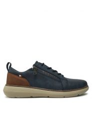 Bugatti Sneakersy 333-AFU06-5000 Granatowy. Niebieskie buty sportowe casual Bugatti, bez wzorów, ze skóry, bez zapięcia. Za 279.99 zł.