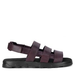 Sandały Badura. Czerwone sandały Badura, bez zapięcia. Za 229.99 zł.
