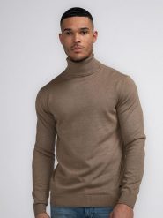 Petrol Industries Golf w kolorze jasnobrązowym rozmiar: XL. Brązowe golfy Petrol Industries, xl, bez wzorów, bez kołnierzyka, bez ramiączek. Za 100.04 zł.