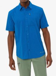 Koszula turystyczna męska Vaude Seiland Shirt IV. Niebieskie koszule Vaude, m, bez wzorów, z materiału, bez kołnierzyka, bez ramiączek. Za 230.99 zł.