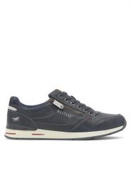Mustang Sneakersy 4154-313 Granatowy. Niebieskie buty sportowe casual Mustang, bez wzorów, ze skóry, bez zapięcia. Za 319.99 zł.