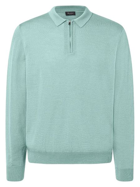 Maerz Muenchen Wełniany sweter w kolorze turkusowym rozmiar: 54. Niebieskie swetry nierozpinane Maerz Muenchen, bez wzorów, z wełny, bez kołnierzyka, bez ramiączek. Za 260.99 zł.