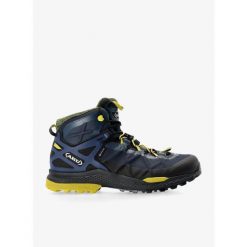 Buty turystyczne męskie AKU Rocket Mid DFS GTX. Niebieskie buty trekkingowe Aku, bez wzorów, z materiału, bez zapięcia. Za 449.00 zł.