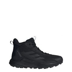 Buty Terrex Anylander Mid Rain.Rdy Hiking. Czarne buty do biegania Adidas, bez wzorów, z materiału, bez zapięcia, do biegania. W wyprzedaży za 307.30 zł.