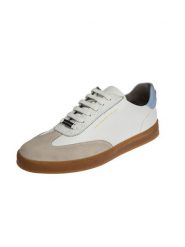 Baldessarini Skórzane sneakersy "Garry" w kolorze beżowo-biało-błękitnym rozmiar: 43. Białe buty sportowe casual Baldessarini, bez wzorów, bez zapięcia. Za 356.61 zł.