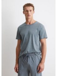 Marc O´Polo Bodywear Koszulka piżamowa w kolorze niebieskim rozmiar: XXL. Niebieskie piżamy xxl, bez wzorów, z bawełny, bez ramiączek. Za 69.58 zł.