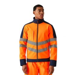 Kurtka Softshellowa Unisex Dla Dorosłych HiVis Odblaskowy Materiał. Brązowe kurtki Regatta, xl, bez wzorów, z materiału, bez kaptura. Za 245.99 zł.