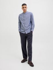 Jack & Jones Koszula - Regular fit - w kolorze niebieskim rozmiar: M. Niebieskie koszule Jack & Jones, m, bez wzorów, z bawełny, bez kołnierzyka, bez ramiączek. Za 110.55 zł.