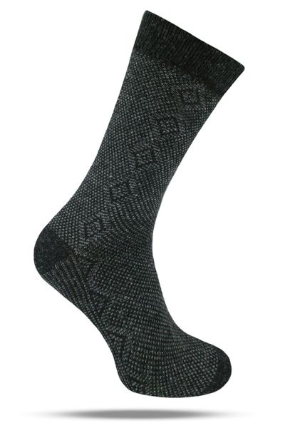 Ciepłe Wełniane Skarpetki Zimowe - Grafit, Wzorek. Szare skarpety His Story, bez wzorów, z elastanu. Za 39.99 zł.